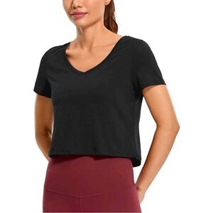 Black Women Crop Tee